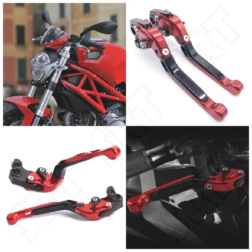 Fits for Ducati MONSTER 796 696 695 620 400 S2R800 2004-2014 Motorcycle Adjustable Folding Extendable Brake Clutch Levers Kits