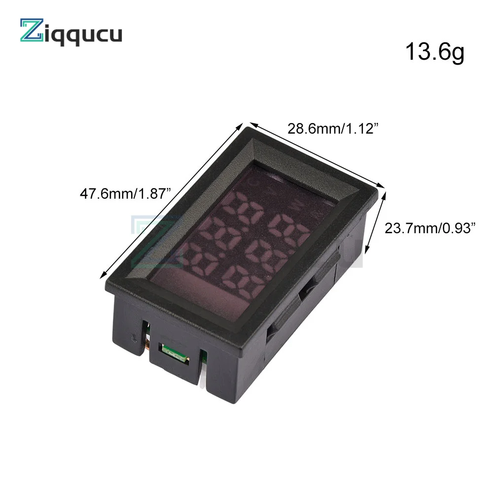 M430 DC 4-30V Digital Voltmeter Ammeter Dual Display Voltage Detector Current Meter Panel Amp Volt Gauge 10A 50A 100A