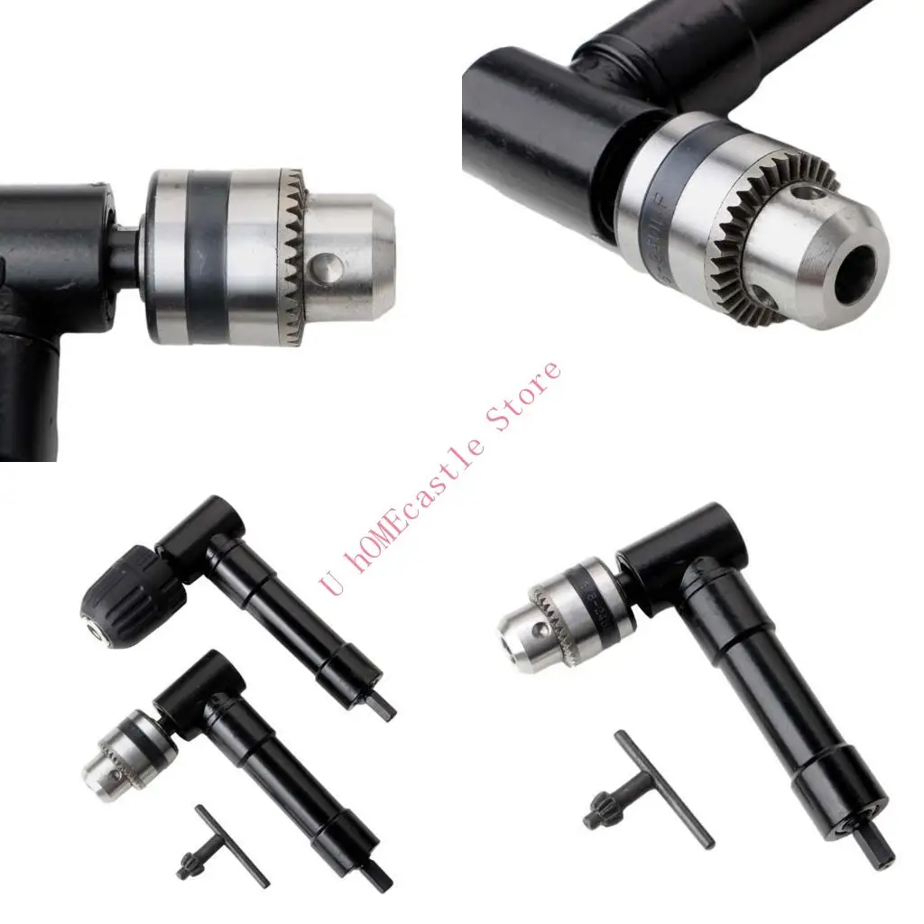 63HF Electric Drill Chuck Corner Tool 90 Degrees Conversion Black Metal