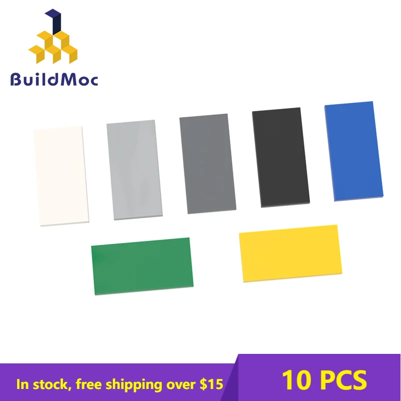 

10psc Bricks Tile 2x4 DIY MOC Building Blocks Figures Bricks Smooth Educational Size Compatible 87079 Plastic Toys for Kids