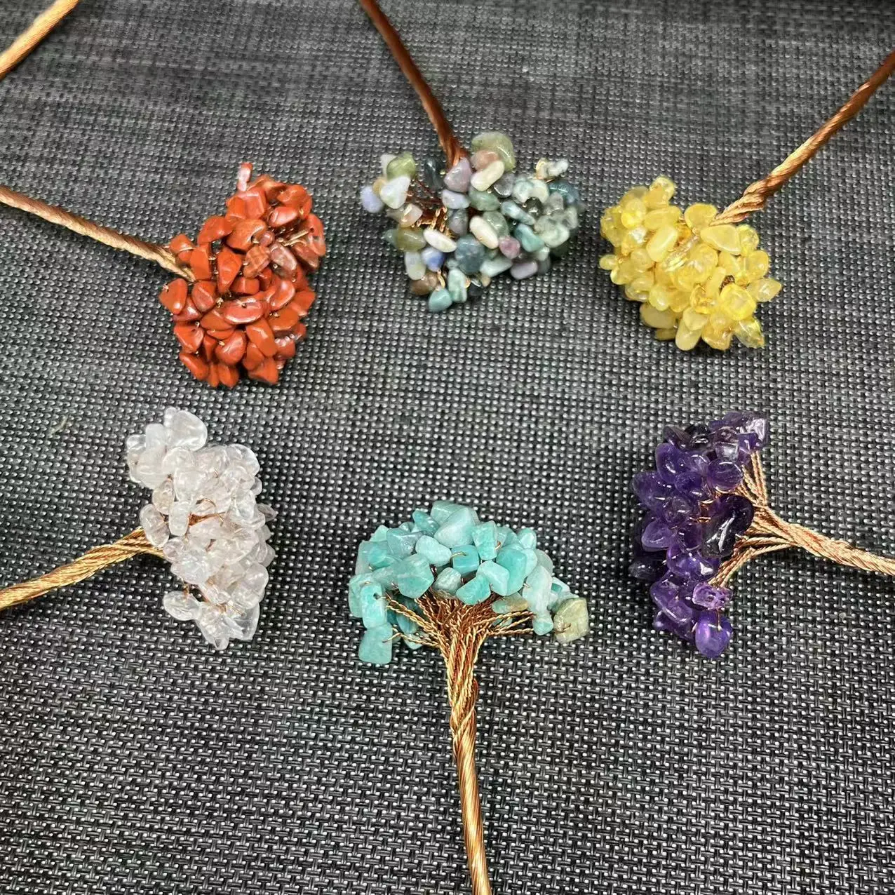Natural Crystal Money Lucky Tree Amethyst Rose quartz Reiki Healing Fengshui Tree For Wealth And DIY Luck Home Decoration