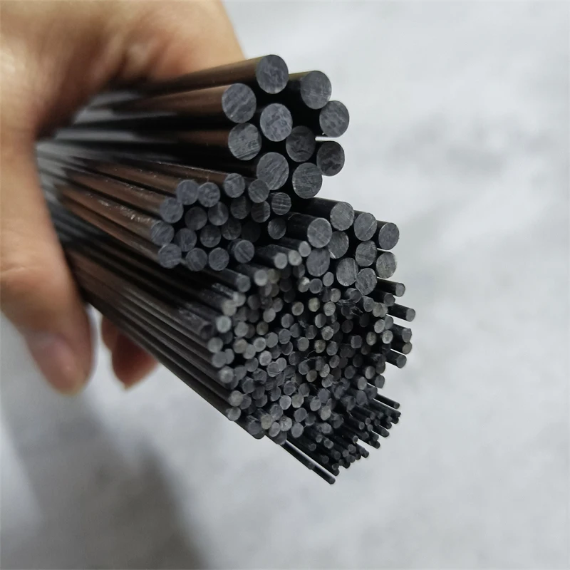 High Strength Carbon Fiber Rod 1.2x1000mm 1.3x1000mm for RC Plane DIY Tool Light Weight Solid Bar