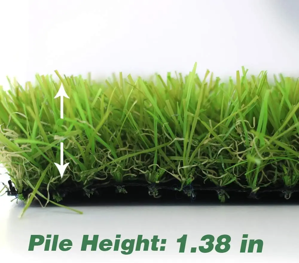 WS Artificial Grass Turf 5FTX8FT,1,38inch 4 Tone Realistic Synthetic Thick Fake Faux Grass Rug Astroturf Carpet Landscape for Do