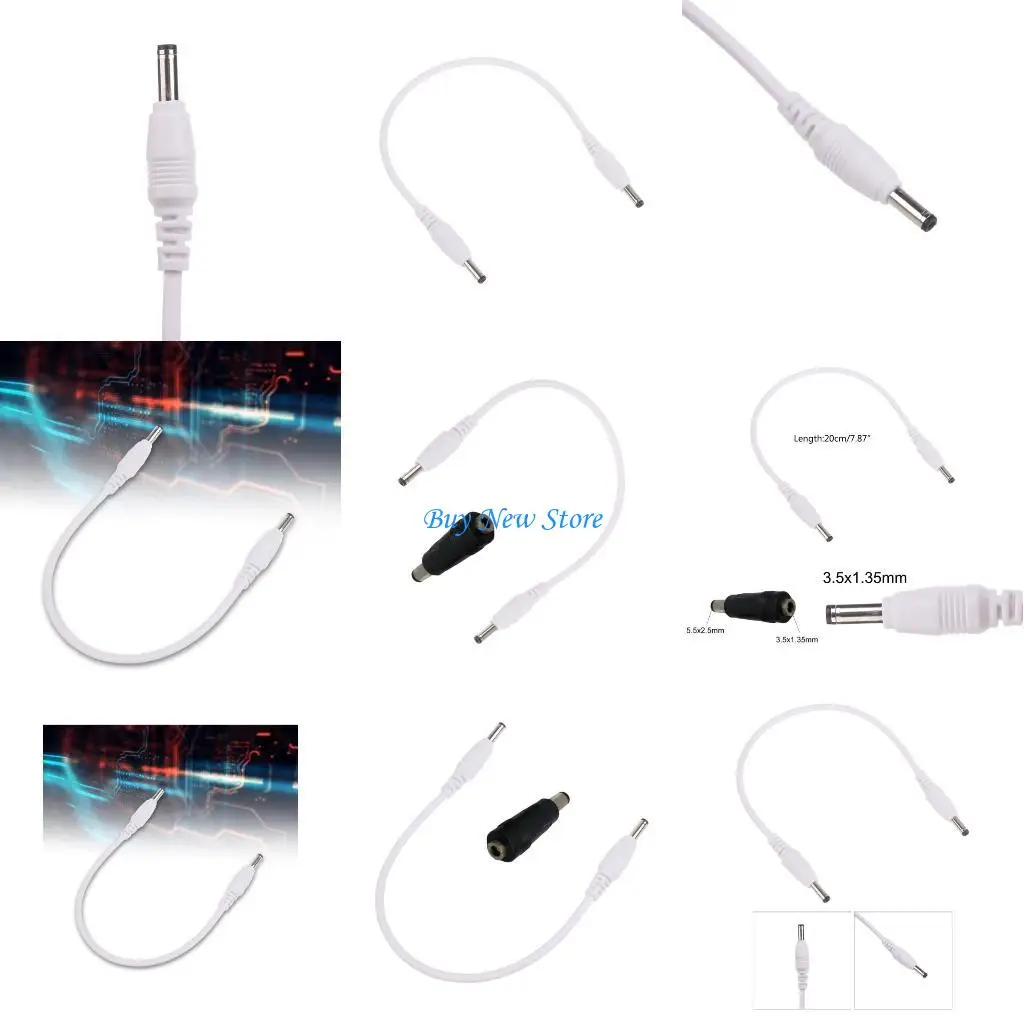 

20CE Universal 3.5x1.35mm DCPower Extension Cable for Security Cameras, and Routers