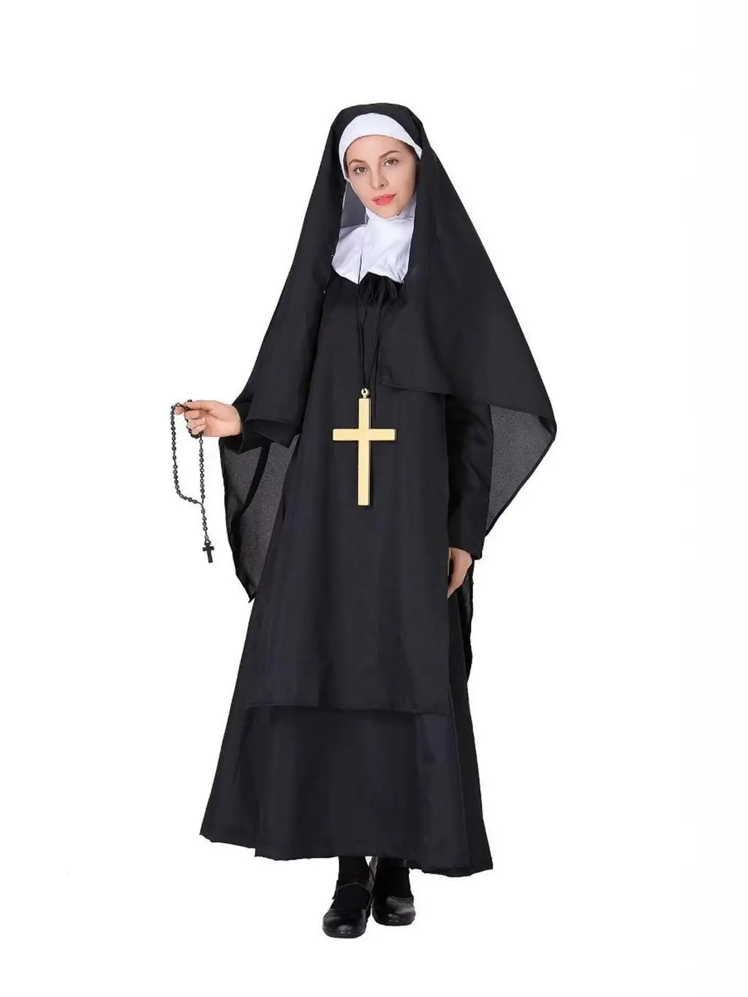 loween Mary Cosplay Performance Habit Costume Priest Outfit Dance Role-plang Outfit Stage Performance Traditional Chi...