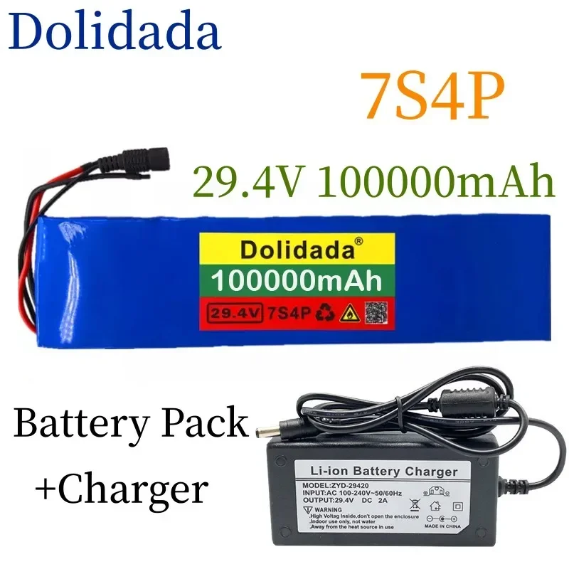 2023 Nieuwe 7s4p battery pack 24v 100000Mah Elektrische Fiets Scooter Lithium Ion Batterij  27.4V 18650Battery pack  батарея