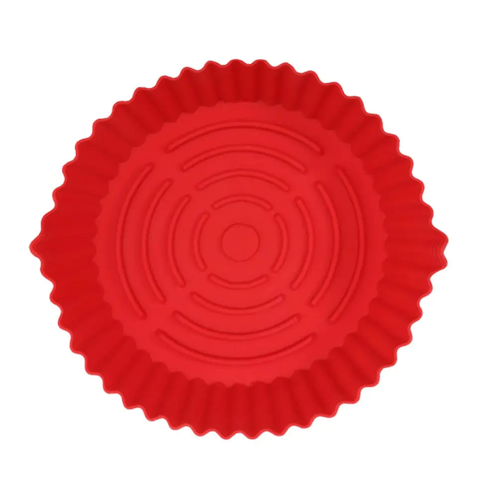 Non-Stick Air Fryer Silicone Pot Double Handle Reusable Baking Pan Easy Clean Mat Kitchen Accessory - view 4