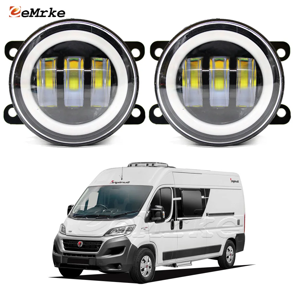 

Upgrade Led Fog Lights PTF 30W Lens for Fiat Ducato 290_ 295_ 2015 2016 2017 2018 Car Turn Signal Angel Eye DRL Driving Lamp
