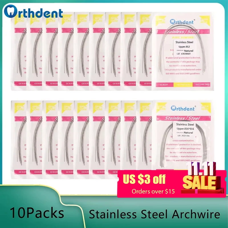 100 шт., Ортодонтические арки из нержавеющей стали 100 шт., Ортодонтические арки из нержавеющей стали