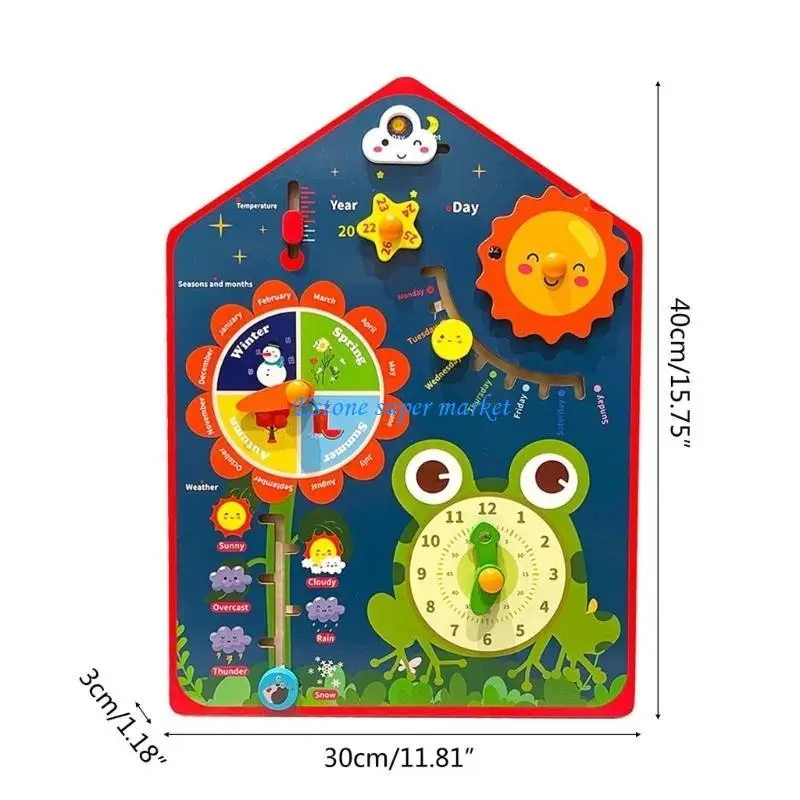 090b sobre tudo sobre o Toy Kids Toy Kids Early Learning Toy para crianças Aprender dia, semana, mês, temporada, clima