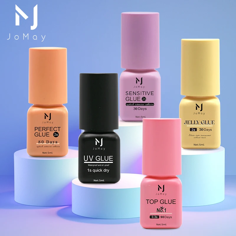 JOMAY Lash Glue Eyelash Extension Glue 0.3-2s Fast Dry No Simulation Individual Strong False Lashes Glue Adhesive UV Makeup