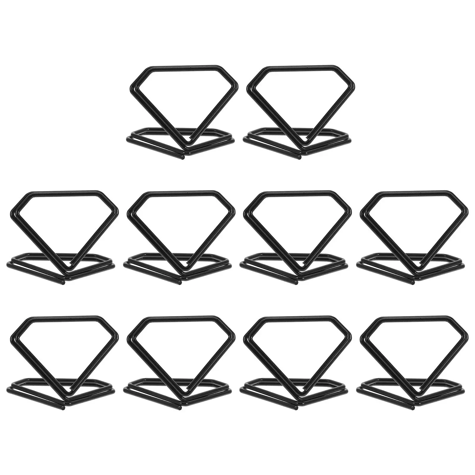 10Pcs Elegant Metal Place Card Holders Stable Upright Design for Desk Business Cards Memos Table Pictures Wedding Events