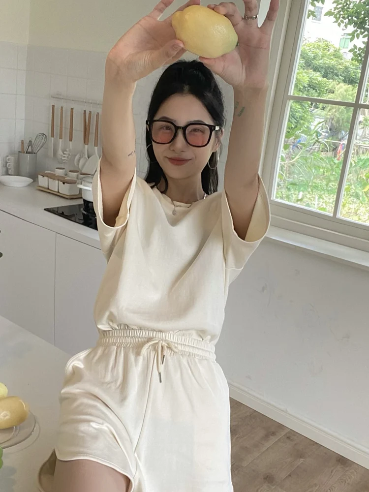 Summer 2025 Anti-Aging Slimming Casual Fitn Running Sportswear Hoodie ort Sve Two-Piece Set Women's Clothes