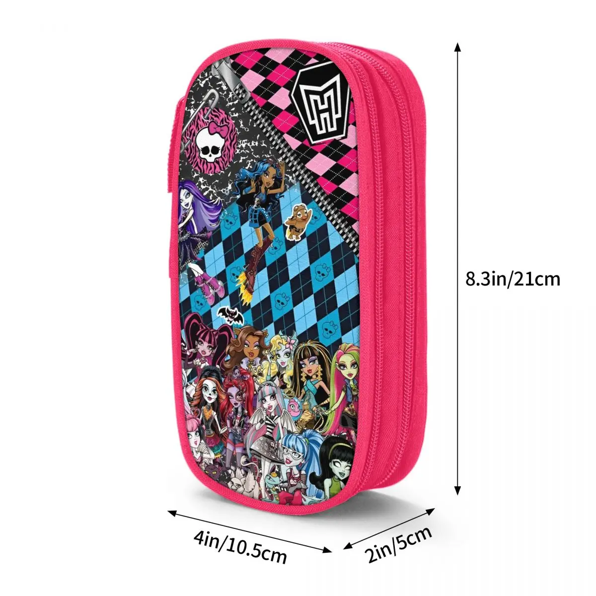 Monster High Character Bleistift Fall College Bleistift Box Junge Mädchen Leinwand Mode Schule Bleistift Fälle Grafik Briefpapier Veranstalter