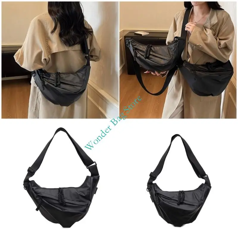

H3CB Crescents Crossbody Bag Waterproof Slouchy Half Moon Slings Shoulder Bag for Women Girls Trendy Slouchy Dumpling Bags