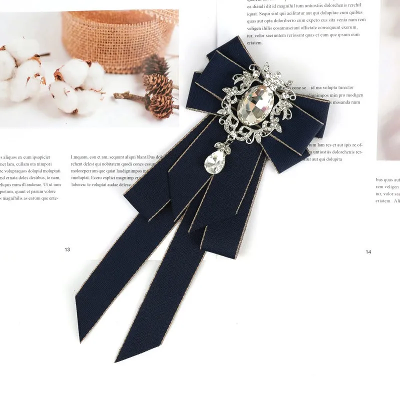 Neue elegante klassische retro bowtie neck tie band strass corsage bowtie cravat geschenke für männer hochzeit formale kleid zubehör – Detail 35