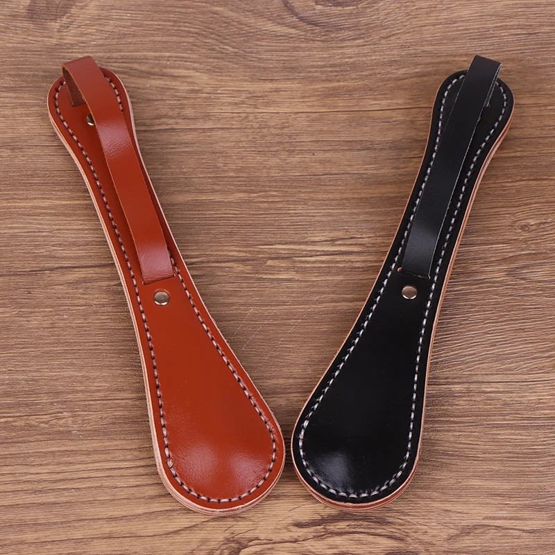 1Pc Classic Boston Leather Racket Multi-function Self-protection Cowhide Contains Lead Block Portable Tactical Tool