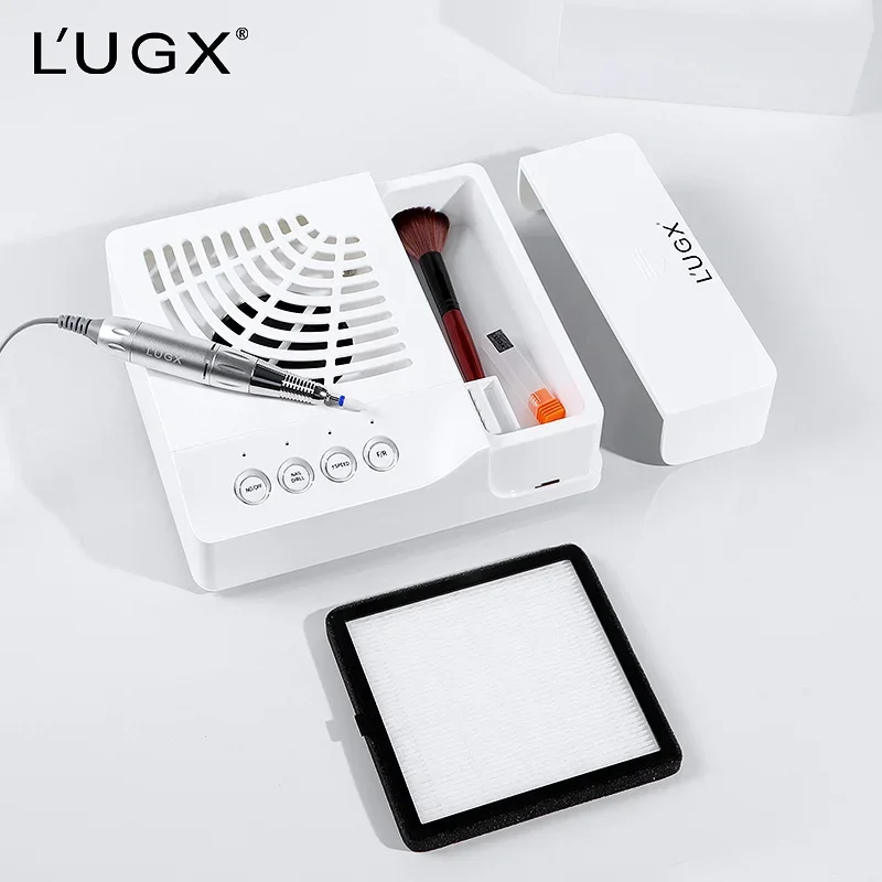 LUGX Nail Supplier Professional 2 IN 1 Nail Drill Vacuum Cleaner  Electric Dust Collector Machine Nail Dust Vacuum