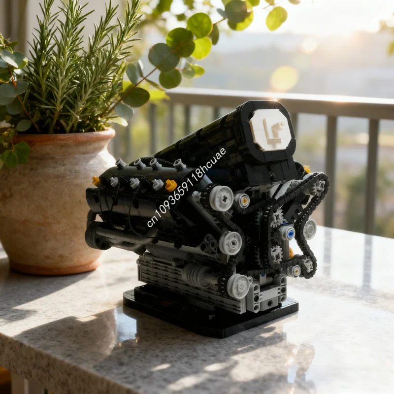 1265pcs MOC Hybride Motor Geïnspireerd Technisch Model Bouwstenen Architectuur Kerstcadeaus Speelgoed Idee Baksteen Onderwijs Kinderen