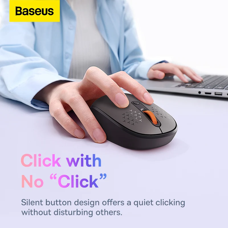 Baseus Tablet Computer Bluetooth Wireless Mouse Charging Luminous 2.4G USB Wireless Mouse Portable Mouse