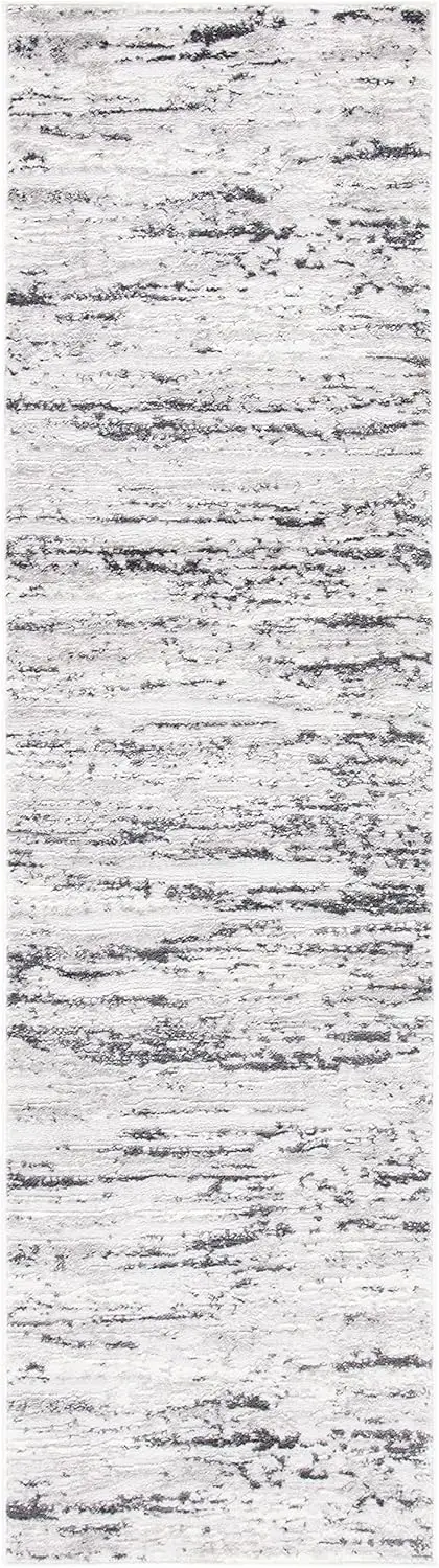 

Safavieh Amelia Collection Runner Rug - 2'2"" X 12', Light Grey & Charcoal, Modern Abstract Design, Non-Shedding & Easy Care,