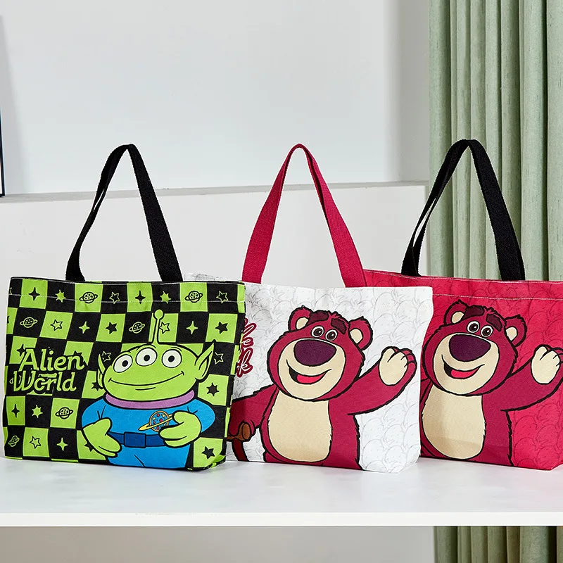 Disney Stitch Cartoon Shoulder Bags Fashion Large Capacity Travel Bag Portable Storage Bag