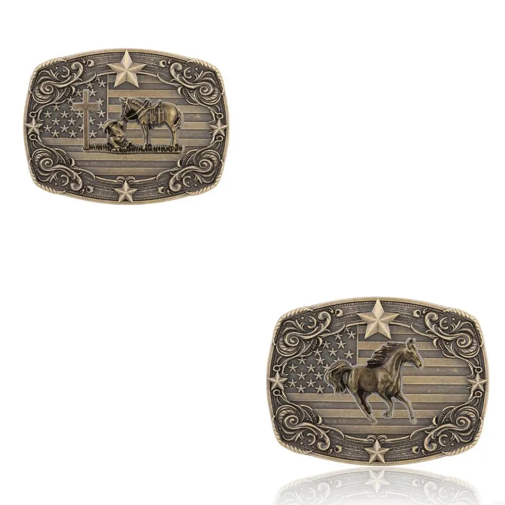 

Стильная пряжка для конного ремня Деликатный подарок для пряжки для ретро для мужчин y166