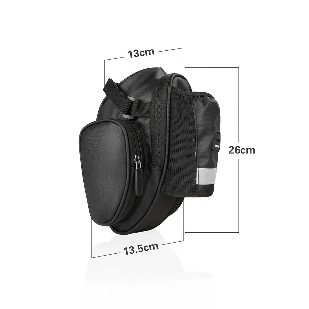Waterproof Bicycle Saddle Bag With Drink Holder Cycling Bike Under Seat Storage Pouch Bag For MTB