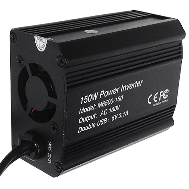 

1 Piece Car Inverter Power Inverter 150W 12V To 110V220V Adapter USB Charger Fast Charging EU Plug