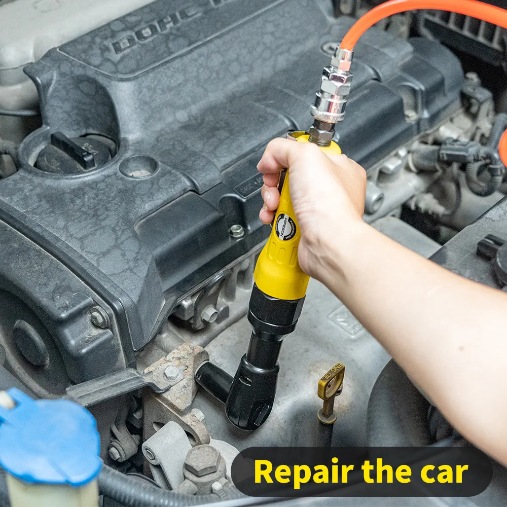 2060A Industrial Grade Extended Right Angle Pneumatic Ratchet Wrench 1/2 Powerful Torque 3/8 Air Cannon 1/4