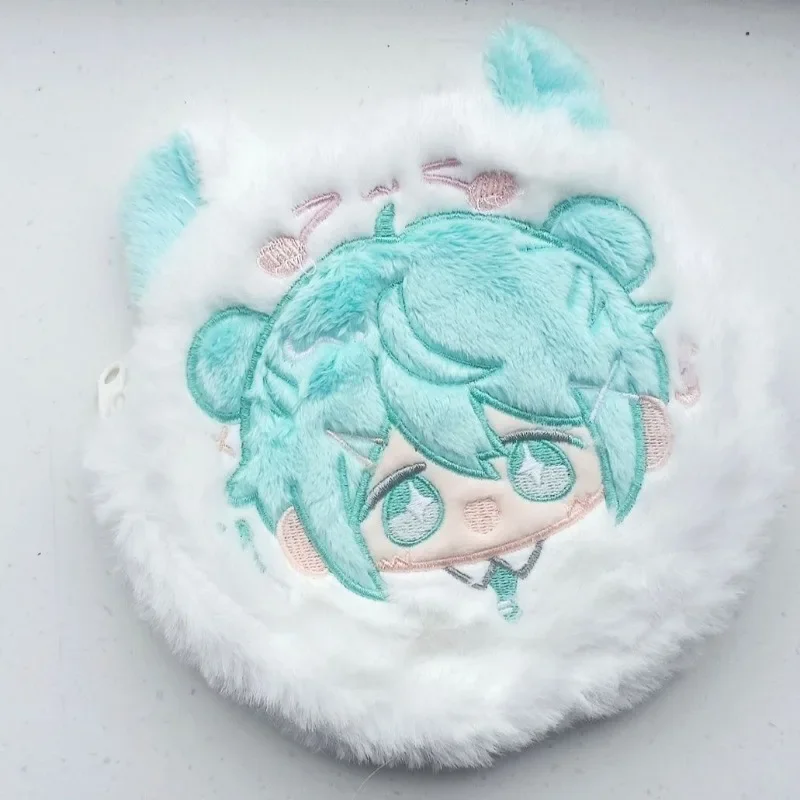 Dulce Hatsune Miku, lindo patrón creativo de dibujos animados de Anime para hombres y mujeres, bolsa de almacenamiento de monedas portátil pequeña Simple y elegante