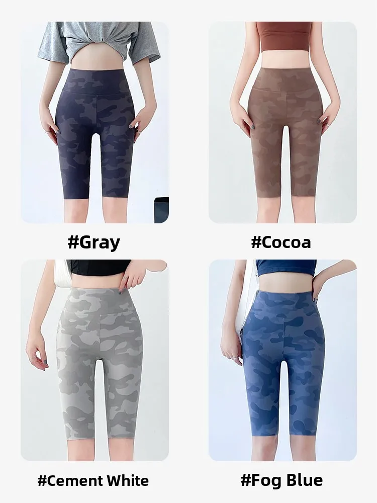   Person Five-Viertel Yoga Arkskin Hose Damen Outdoor Wear Fitn Radfahren Hohe Taille Orts Tummy Control Butt Liftin...