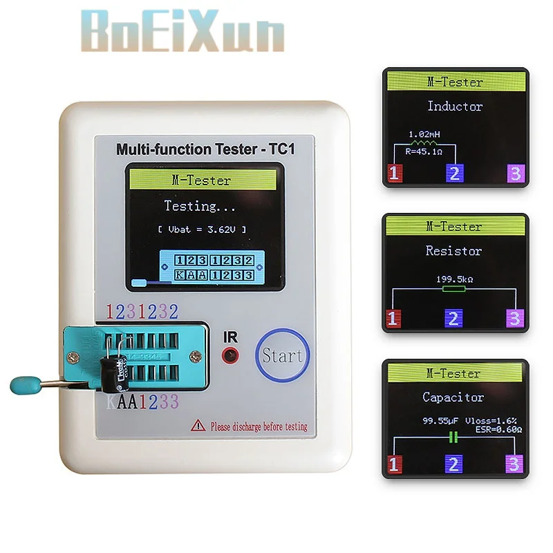 LCR-TC1 3.5inch Colorful Display Multifunctional TFT Backlight Transistor Tester