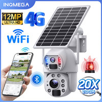 INQMEGA 8MP WIFI/ 4G Solar Powered Camera with Optical Zoom Outdoor Kamera Two PIR Human Dection Voice Audio Security Protection