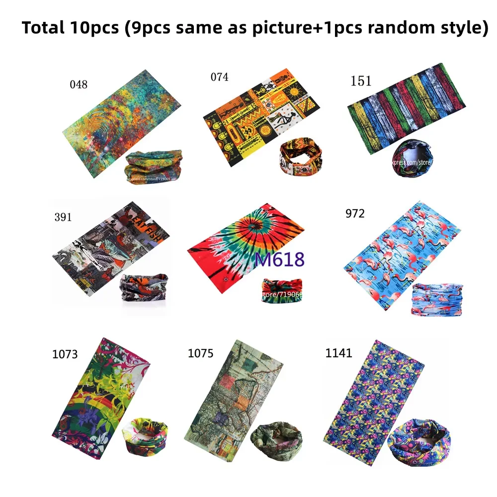 Mixed Batch Multifunctional Headwear Neck Bandana Multi Scarf Tube Mask Cap Large Number of Style Wholesale/Retail