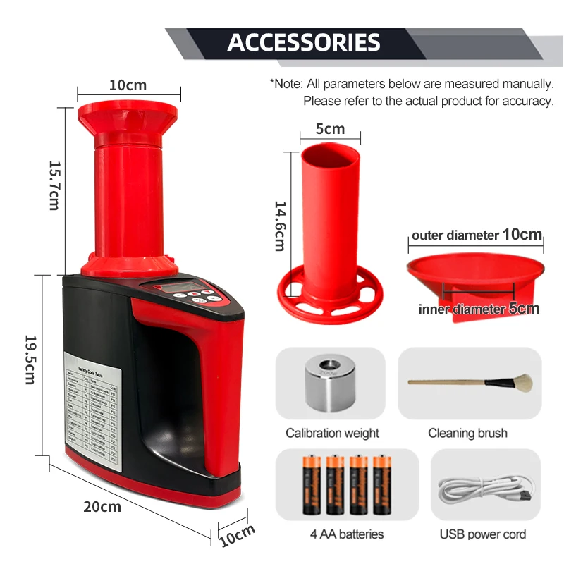 High-precision Digital Display Grain Moisture Meter for Corn, Rice, Wheat, Water, Peanut, Cocoa Bean, Seed, 35 Types