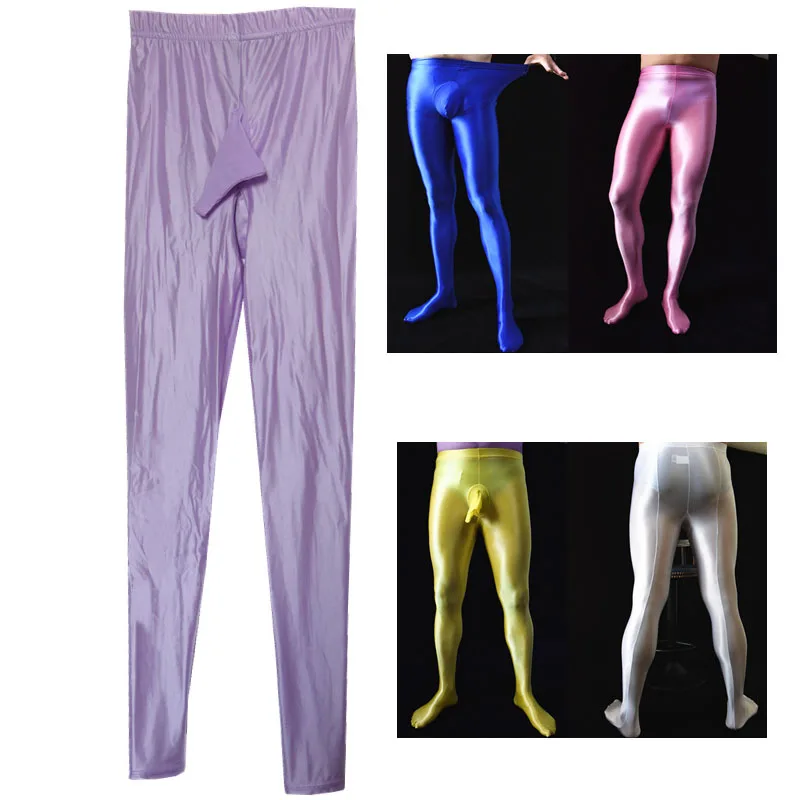 

Satin Glossy Japanese Sexy Erotic Lingerie Stockings Men Shiny Crotch PantyhoseSatin Silk Tights Party Club Panty