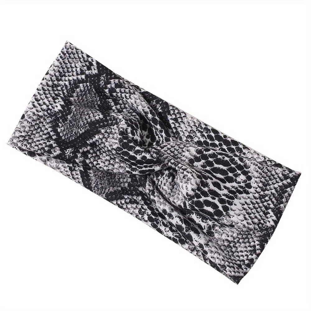 Leopard Print Headband Girls Tie Dye Sports Yoga Hair Bands Women Vintage Elastic Turban Make Up Wash Face Hair Accessories