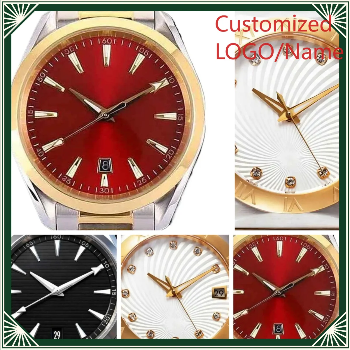 A1212 Store Bracelet en acier inoxydable 904L, montre automatique pour homme de 40 mm, montres personnalisées en saphir
