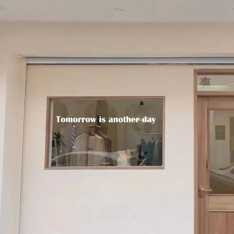 �Tomorrow Is Another Day“-Aufkleber im nordischen Stil, englische Buchstabenaufkleber, Schlafzimmer, Café, Dekoration, Wand, inspirierend, Englisch – Detail 5