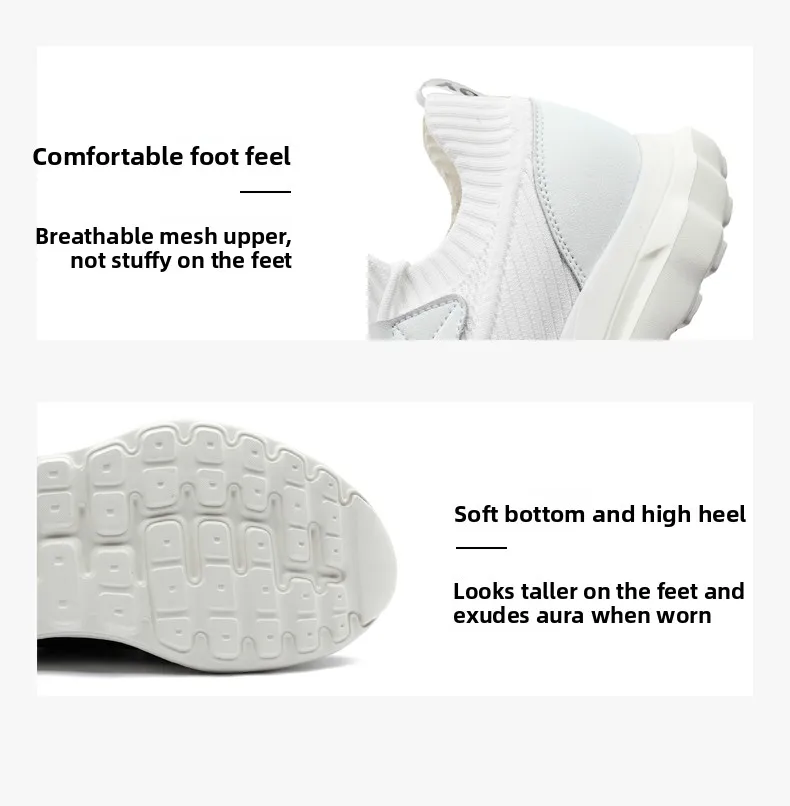 Herren-Sneaker mit Erhöhung, Freizeitschuhe mit 8 cm Höhengewinn, atmungsaktive 6 cm Erhöhungsschuhe für den Sommer – Detail 6