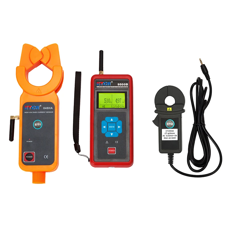 

ETCR9500B Multi-functional Electrician Overhaul Equipment CT Turn Ratio Tester