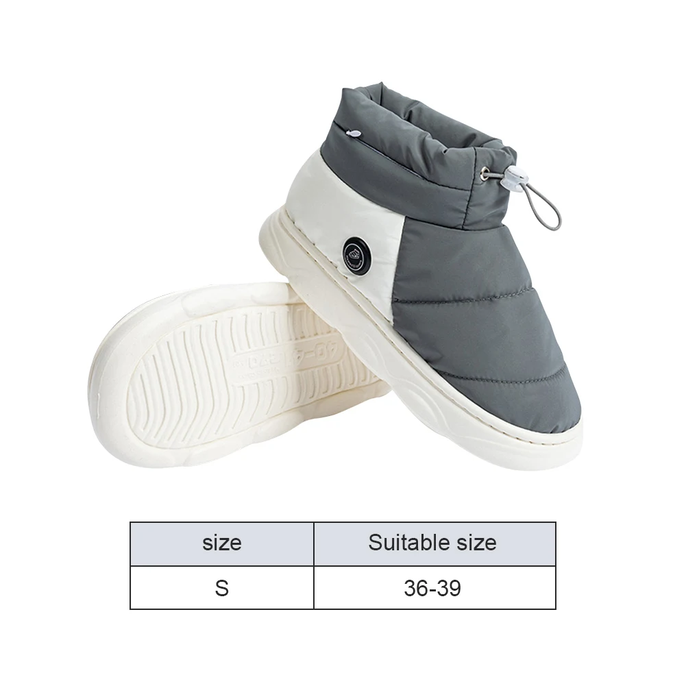 1 Pairs Electric Heating Shoes Foot Warmer Rechargeable Unisex Heating Slippers Thermal Shoes Women Men Winter Heated Shoes