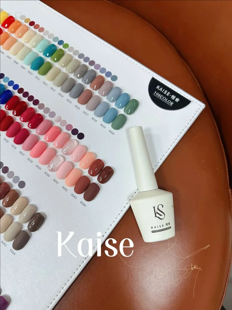 KAISE 여러 가지 빛깔의 108 색 솔리드 컬러 네일 젤 세트 2025 새로운 핫 세일 봄 네일 아트 키트 무독성 UV 젤 네일 살롱 도매