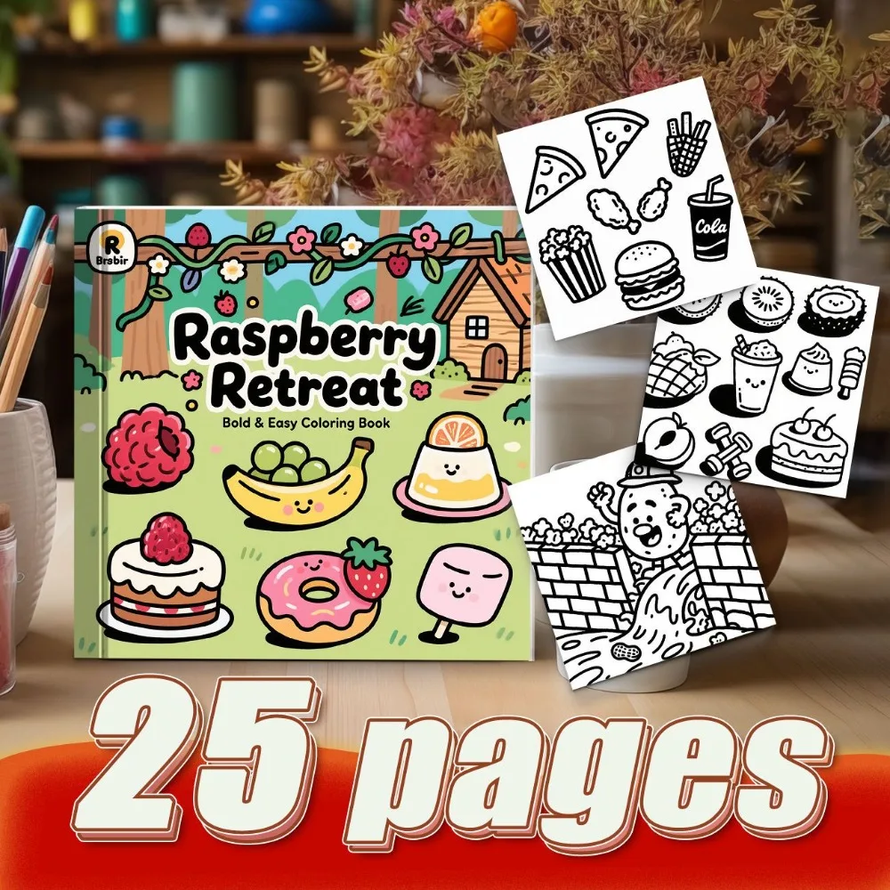 Food Theme Coloring Book Parent Child Time Focus Training Colorful Vivid Element Patterns Thickened Anti Bleeding Paper