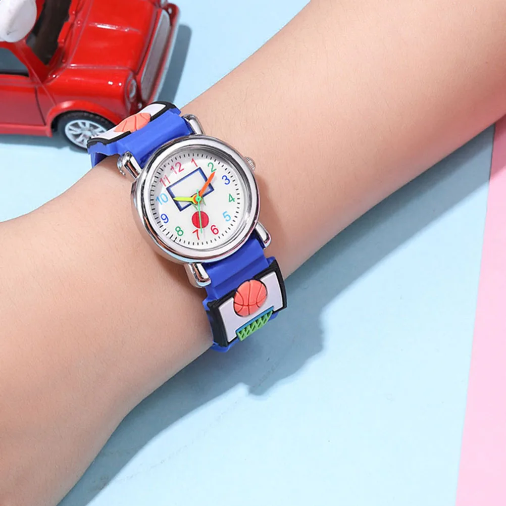 1pc 3D Cartoon s Watch Adorable Basketball Wrist Decoration For Gift Boys Girls 3-12 Years Old Durable Light Design