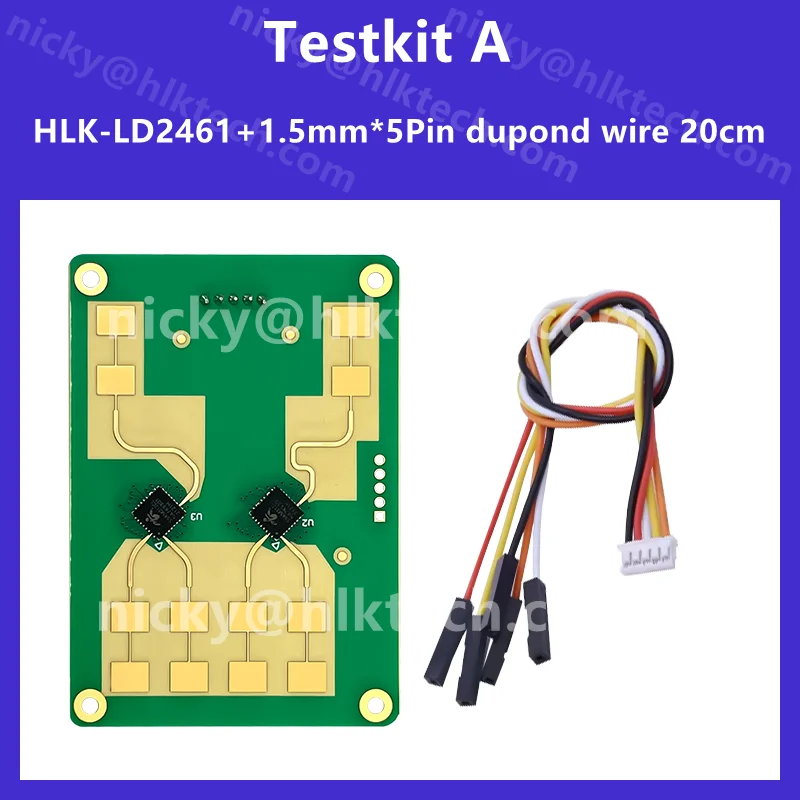 Free Ship 24G 2T4R LD2461 Smart Home Human Presence Distance Tracking Sensor Motion Module HLK-LD2461 for smart home/hotel