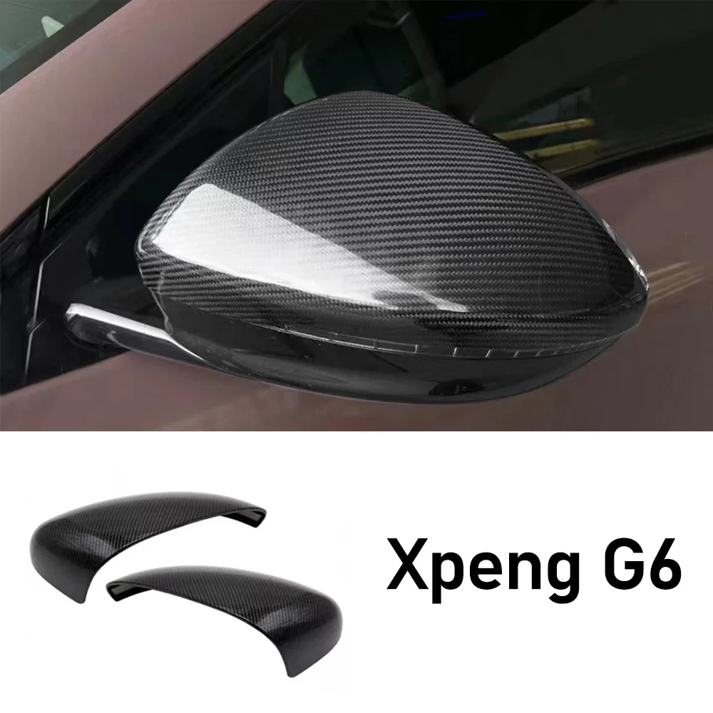 For Xpeng G6 2023 2024 Xiaopeng G6 Car Rearview Mirror Decorative Strip Carbon Fibre Reverse Mirror Modification Sticker