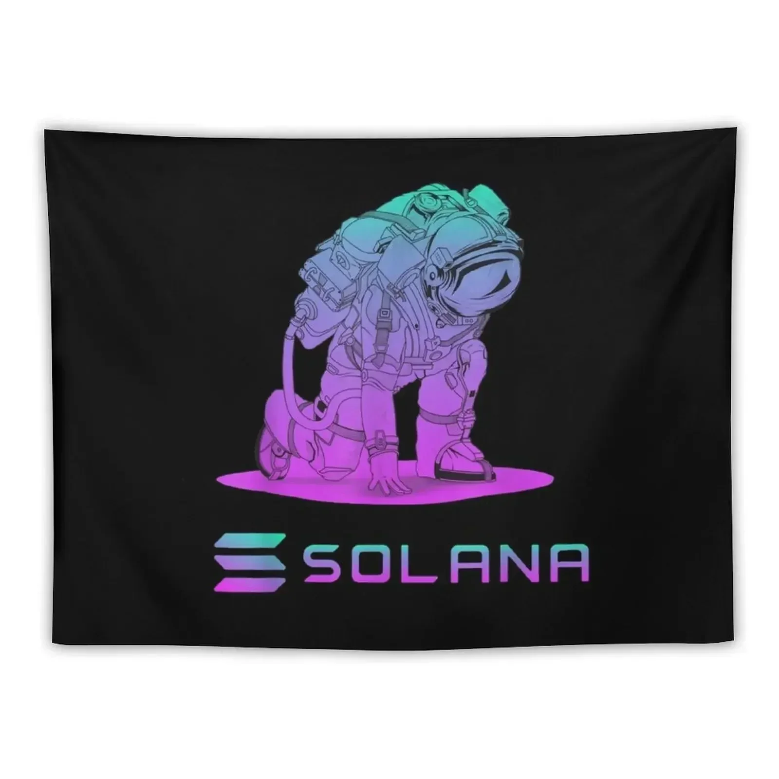 Solana token crypto Solana Coin Cryptocurrency Tapestry Wallpapers Home Decor Wall Carpet Wallpaper Bedroom Tapestry