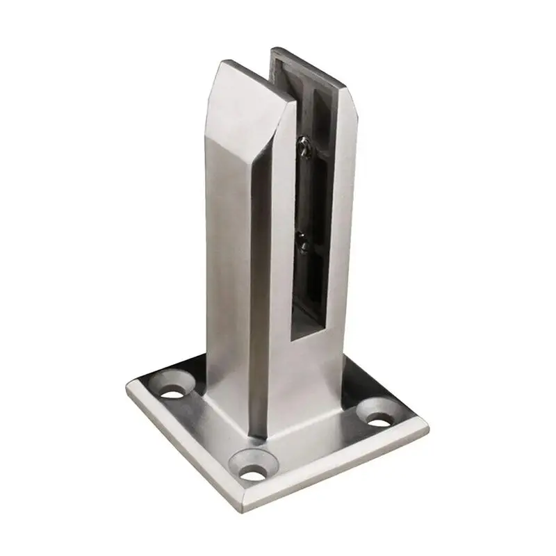A02M-304 Stainless Steel Clamp Glass Panel Pool Fence Staircase Bracket Spigot Balustrade Floor Deck Balustrade Railing Moun